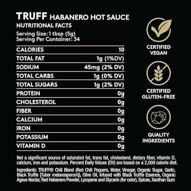 TRUFF Hot Sauce and Hotter Sauce 2-Pack Bundle, Gourmet Hot Sauce Set, Black Truffle and Chili Peppers, Gift Idea for The Hot Sauce Fans (Black/Red, 6 oz, 2 Count) - Image 7
