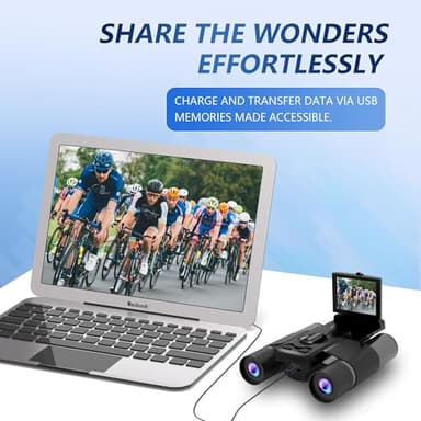 Outdoor Camera Binoculars for Travel & Concerts – 10x Zoom, HD Video, Lightweight Design (Black) - Image 6