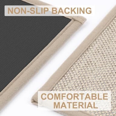 LEKEEPGO Door Mat 17"x29", Non Slip Door Mat Indoor Entrance, Rubber Backing Indoor Door mat Washable Absorbent Low-Profile Doormat Front Entryway Entry Resist Dirt Inside Door Mats, Khaki - Image 3