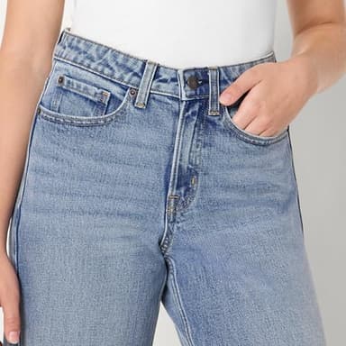Amazon Essentials Women's Women's Low Stretch Relaxed-Fit Mid-Rise Wide Leg Jean, Authentic Medium Wash, 12 - Image 4