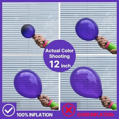 PartyWoo Dark Purple Balloons 130 pcs Purple Balloons Different Sizes Pack of 18 12 10 5 Inch Purple Balloon Arch Kit Balloon Garland for Birthday Halloween Graduation Party Decorations Purple-Y16 - Image 3