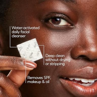 Olay Face Wash, Vitamin C Cleansing Melts, Daily Use Gentle Cleanser, For All Skin Types, Travel Size, Soft Citrus Scent, Water-Activated to Clean, Tone, and Refresh, 64ct (2 Pack x 32ct) - Image 5