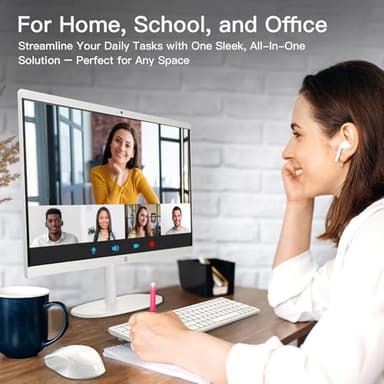 HP 21.5-inch All-in-One Desktop PC - w/Office 2024 Lifetime, Free CD/DVD Drive - FHD Display, Intel Celeron Processor, Wi-Fi 6, HDMI, HD Webcam, Windows 11 Pro(32GB RAM, 1TB SSD) - Image 6