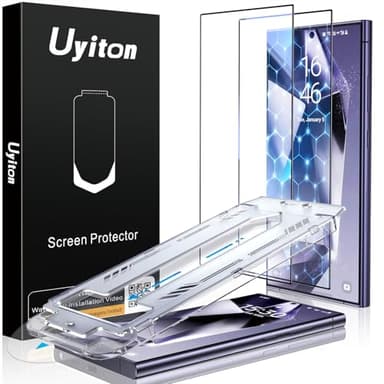 Uyiton UnBreak-Glass for Samsung Galaxy S24 Ultra Screen Protector, [Ultrasonic Fingerprint Support][Auto-Alignment Frame] Scratch-Resistant Bubble-Free S24 Ultra Screen Protector(6.8'' 5G), 2 Pack - Image 1