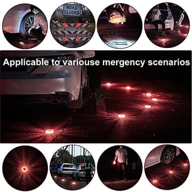 DK-WINER LED Road Flares Roadside Emergency car kit Emergency Road Flares Kit with Magnetic Base for Vehicles & Boat | 9 Flash Modes(with Batteries) (4Pack-Tool Kit) - Image 6