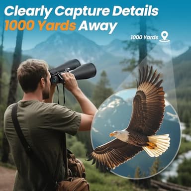 20x80 Binoculars for Adults High Powered - Aurosports 80mm Large Aperture Binocular with Clear Low Light Vision - Long Range Binoculars for Bird Watching Stargazing Hunting Outdoor - Image 6
