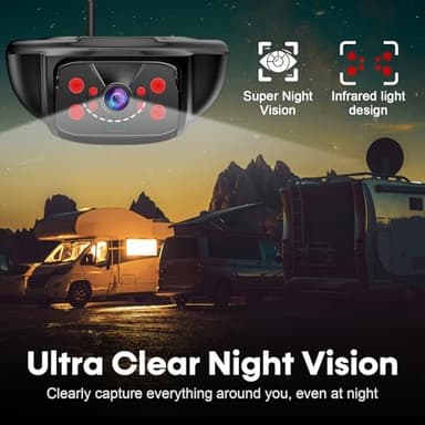 7-Inch Wireless Backup Camera for RV Trailer - HD 1080P Monitor, Night Vision, IP69 Waterproof, Easy Installation Compatible with Furrion, 4-Channel Support by WZBB - Image 5