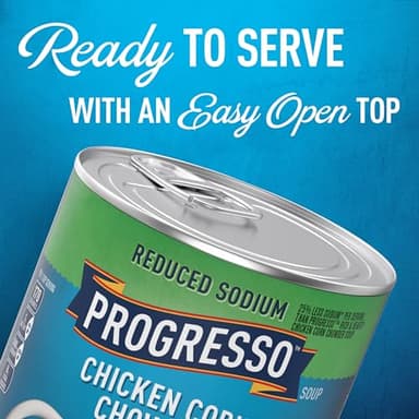 Progresso Chicken Corn Chowder, Reduced Sodium Canned Soup, 18.5 oz - Image 6