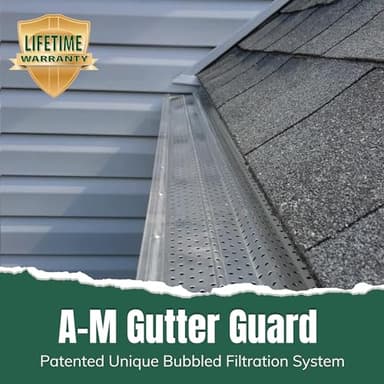 A-M Gutter Guard - Heavy Duty Lifetime Quality Aluminum Leaf & Debris Protection for 5-inch and 6-inch (5 Inch-200 Feet, Mill Finish) - Made in The USA - Image 2