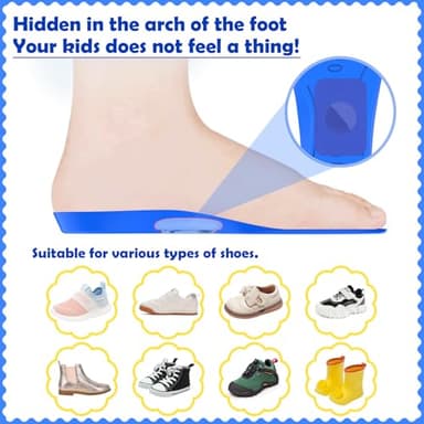 Edvbela Insoles for Airtag Hidden Holder, Tracker Devise Case for Kids, Comfortable Inserts for Children's Shoes, Cute Cartoon (175-190mm) - Image 5