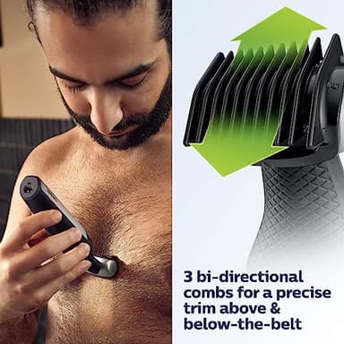 Philips Bodygroom Series 5000, Showerproof Groin and Body Trimmer, Close and Comfortable Shave, Complete Body Grooming Including Back, 60 Min. Runtime, Model BG5025/40 - Image 4