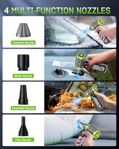 Compressed Air Duster-150000RPM Powerful Cordless Electric Air Duster, Rechargeable ＆ 3-Gear Adjustable Mini Air Blower with LED Light, Dust Blower for Computer, Keyboard, Outdoor, House and Car - Image 4