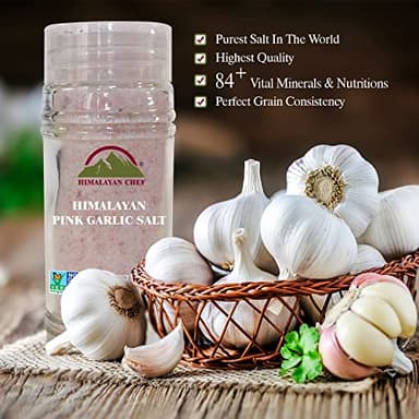 Himalayan Chef Himalayan Pink Garlic Salt -3.6 Oz (Pack of 1), Small Grinder of Garlic Salt Seasoning, Natural & Certified - Image 5
