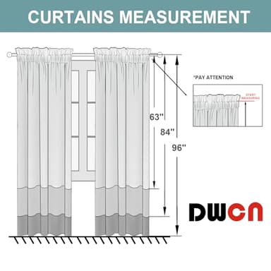 DWCN Blackout Curtains – Thermal Insulated, Energy Saving & Noise Reducing Bedroom and Living Room Curtains, Black, W 42x L 63 Inch, Set of 2 Rod Pocket Curtain Panels - Image 9