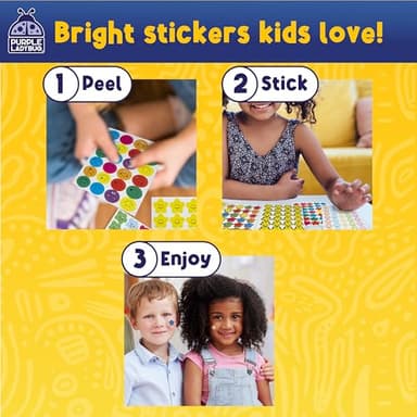PURPLE LADYBUG Teacher Stickers for Students - 4960 Reward Stickers for Kids Classroom Supplies, Teacher Must-Haves for Classroom Reward Charts, Star, Back to School Gift - Image 6