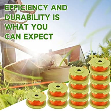 A ANLEOLIFE .080in Twisted Line Spool #AC80RL3 for RYOBI Cordless Auto-Feed String Trimmers 18v 24v and 40v,11ft-Long (12 Spools & 2 Cap) - Image 6