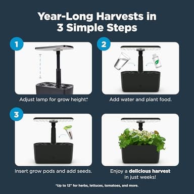 AeroGarden Harvest Lite, Indoor Garden Hydroponic System with LED Grow Light, Holds up to 6 AeroGarden Pods, Green - Image 7