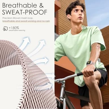 Original Milanese Loop Band Compatible with Apple Watch 38mm 40mm 41mm 42mm 44mm 45mm 46mm 49mm - Women & Men Magnetic Closure Adjustable Metal Strap for iWatch Series 11 10 9 8 7 6 5 4 SE2 3 Ultra2 3 - Image 5