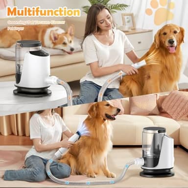 SNOYWEN Dog Grooming Vacuum & Dryer & Clippers for Shedding Grooming, 3L Canister for Large Dog, 3 in 1 Grooming Kit for Dogs at Home, Adjustable Temperature and Airflow Pet Grooming Kits. - Image 2