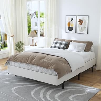 HOBINCHE Queen Box Spring - 7 Inch High Profile Box Spring for Queen Bed, Sturdy Metal Frame Mattress Foundation, Easy Assembly, Quiet & Noise-Free - Image 3