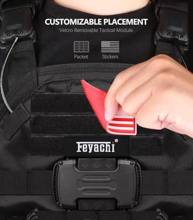 Feyachi TM 20 Magnetic Tactical Vest - Airsoft Vest MOLLE System Multifunctional Quick Release Vests Full Body Adjustable Magnetically Fixed One Button Disassembly - Image 3