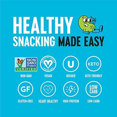 The Only Bean Crunchy Dry Roasted Edamame Snacks (Sea Salt), Healthy High Protein(11g) Keto Food, Low Carb Gluten Free Office Vegan Food 100 Calorie Snack Pack, 0.9oz 10 Pack - Image 5