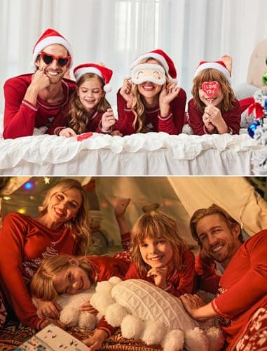 Ekouaer Family Matching Christmas Pajama Sets Christmas Pajamas Holiday Family Matching PJ Sets - Image 3
