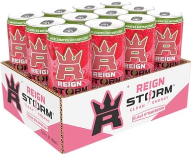 REIGN Storm, Guava Strawberry, Fitness & Wellness Energy Drink, 12 Fl Oz (Pack of 12) - Image 3