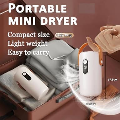 SL Nevnmoe Mini portable Clothes dryer, Mini Clothing Care Machine，easy to operate with timed shutdown, convenient to carry,for apartments, RVs, travel, used for lightweight clothing， underwear - Image 2