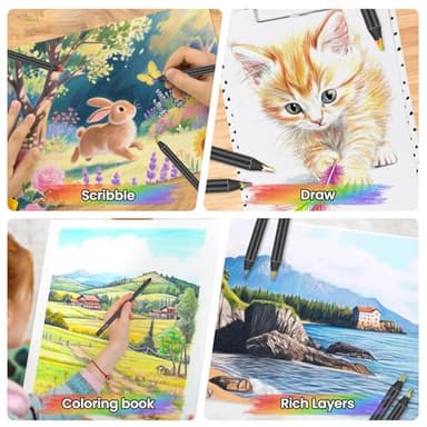 Yangmei Stocking Stuffers, Stocking Stuffers for Teen Girls, 12 Rainbow Colored Pencils, Teen Girl Gifts, Art Supplies for Kids 9-12, Arts and Crafts for Kids 8-12, Gifts for 4-12 Year Old Girls - Image 6