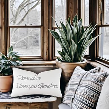 Sanmetex Grandma Birthday Gifts, Best Grandma Gifts for Mothers Day with Quote Remember I Love You Grandma Lumbar Pillow Cover 12 X 20 Inches for Bed, Bedroom. - Image 5