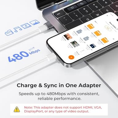 Basesailor USB to USB C Adapter for iPhone 17 Pro Max,16 e 15 Charger Adapter 3Pack,USBC Female to USBA Male,Type C Converter for Apple Watch iWatch S11 SE,AirPods Pro 3,iPad mini Air,Samsung S25 S24 - Image 4