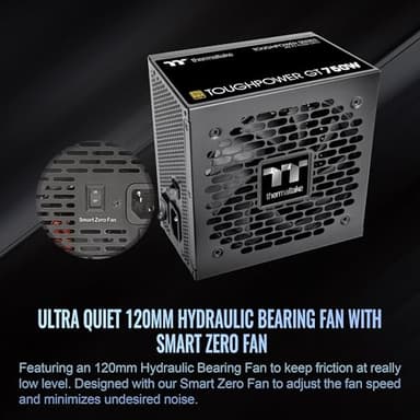 Thermaltake Toughpower GT 750W ATX 3.1 Standard Power Supply; 80 Plus Gold Efficiency; Smart Zero Fan; Native 300W PCIe 5.1 Connector; PS-TPT-0750FNFAGU-3; 5 Year Warranty - Image 4