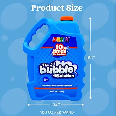 JOYIN 100 Oz Concentrated Bubble Solution (up to 8 Gallon) for Large Party in Summer Celebrations, Party Favor, Bubble Summer Toy, Classroom Prizes, Easter (Blue) - Image 7
