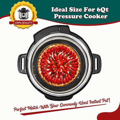HIWARE 6 Inch Non-stick Springform Pan with Removable Bottom - Leakproof Cheesecake Pan, Compatible with 3 Qt Instant Pot - Image 2