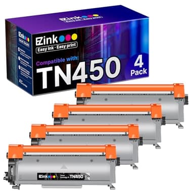 E-Z Ink Compatible Toner Cartridge Replacement for Brother TN450 TN420 TN-450 TN-420 Compatible with HL-2270DW HL-2280DW HL-2230 HL-2240 MFC-7360N MFC-7860DW DCP-7065DN Intellifax 2840(4 Pack, Black) - Image 1