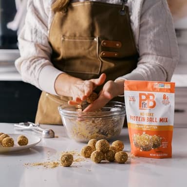 PBfit No Bake Peanut Butter Protein Ball Mix, 8g Protein, Made with Chia Seeds & Whole Grain Oats, Gluten Free, Vegan Snacks, 10.58 Oz Bag - Image 6