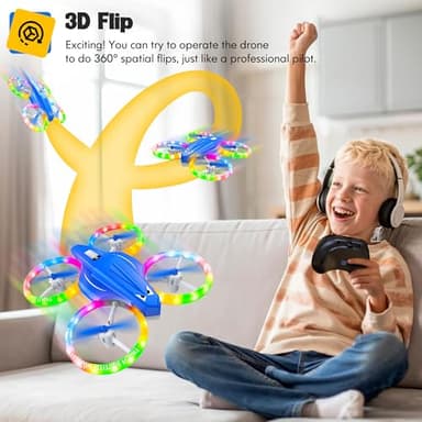 ALTITACO Drones for Kids With Cool Light, Kids Drone with 3D Flip, Altitude-Hold, Self-Rotation, Headless Mode, 3 Speed Modes, One-Click Take-off/Landing, Mini Drone for Christmas, Beginners, Indoor - Image 5