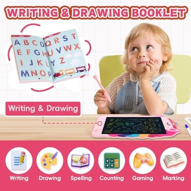 Unicorn Toys LCD Writing Tablet for Girls Kids, Colorful Toddler Toys Drawing Board, Educational Kid Toys Doodle Pad Toys for 3 4 5 6-12 Years Old Girls Boys Birthday Party Christmas Gift, 8.5 Inch - Image 3