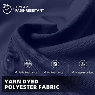 PURPLE LEAF 9' X 11.5' Patio Umbrella Outdoor Cantilever Rectangle Umbrella Aluminum Offset Umbrella with 360-degree Rotation for Garden Deck Pool Patio, Navy Blue - Image 6