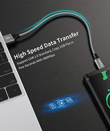 etguuds USB A to USB C Cable 5-Pack (3/3/6/6/10 ft), Fast Charging Type C Charger Cord for iPhone 16 15 Pro/Pro Max/Plus, for Samsung Galaxy S24 S23 S22 S21 S20 S10 A55 A54 Flip, Pixel, Moto G, Gray - Image 4