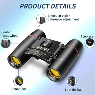 Compact Binoculars for Adults and Kids, HD Mini Portable Outdoor Binoculars Children, Pocket Lightweight Folding for Bird Watching, Hunting, Concert, Theater, Opera, Traveling, Tourism, Shows - Image 7