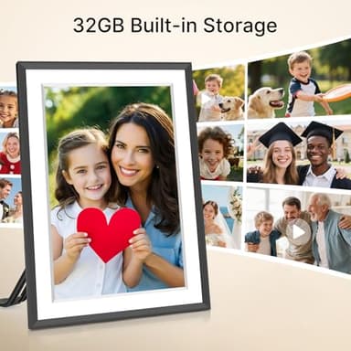 Frameo 10.1" Digital Picture Frame, Smart WiFi Digital Photo Frame with 1280x800 HD IPS Touch Screen 32GB Storage Auto-Rotate Wall Mounted, Share Photos/Videos from Phone Anywhere(Black&White) - Image 3