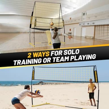 Mangostar Volleyball Training Equipment, Volleyball Net System with Freely Height-Adjustable for Backyard, Volleyball Practice Net for Serving Setting Spiking, Easy Set Up for Indoor and Outdoor Use - Image 7