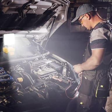 2 PCS Cordless LED Work Light for Dewalt 18V 20V Max Battery, 5000LM Battery Light for Dewalt 20v Tools, Portable Work Light with USB & Type-C Charging for Jobsite, Garage, Car Repairing, Emergency - Image 9