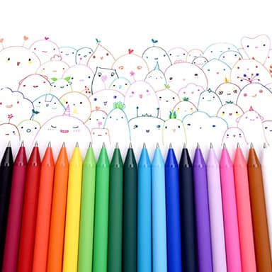 Kaco PURE Colored Gel Pens 0.5mm 20 Pieces Set Colorful Multi-color Ink Fine Point Comfort Grip Quick Drying Pens for Journaling Note Taking - Image 4