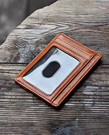 Buffway Slim Minimalist Front Pocket RFID Blocking Leather Wallets for Men and Women - Alaska Brown - Image 3