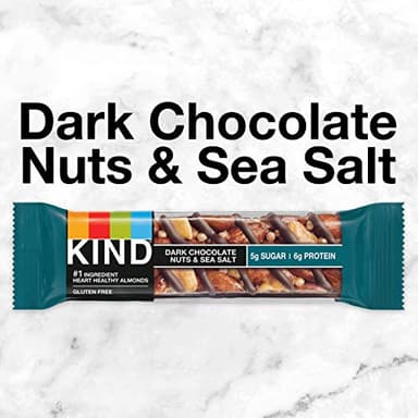 KIND Nut Bars, Favorites Variety Pack, Dark Chocolate Nuts and Sea Salt, Peanut Butter Dark Chocolate, Caramel Almond and Sea Salt, Gluten Free, Up to 7g Protein, 18 Count - Image 5
