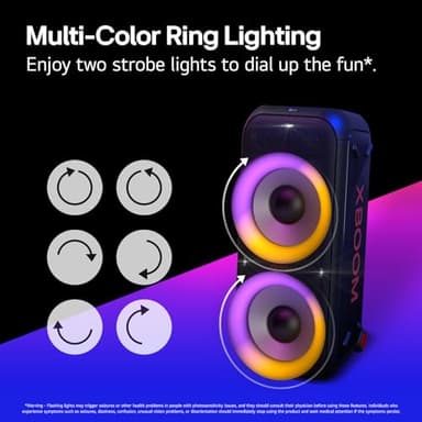 LG XL9T XBOOM Portable Tower Speaker with Pixel LED Lighting - Image 5
