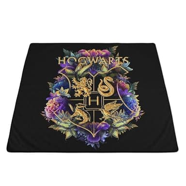 PICNIC TIME Harry Potter Hogwarts Impresa Picnic Blanket, Lightweight Beach Blanket, Machine Washable, (Black) - Image 5